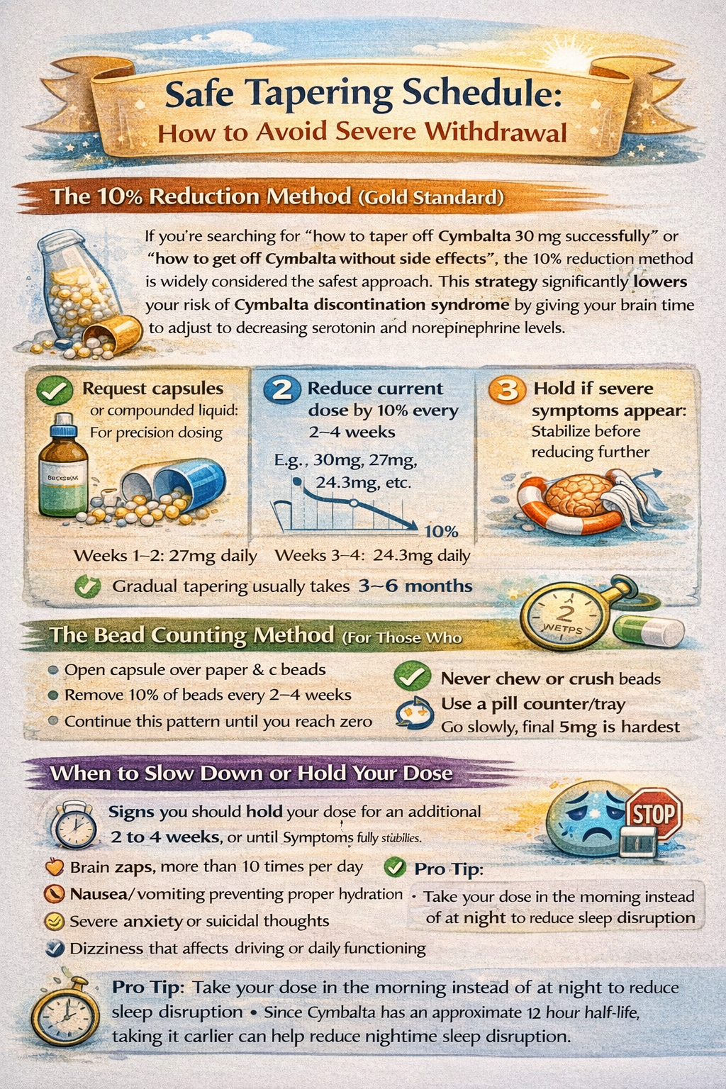 Safe tapering schedule infographic