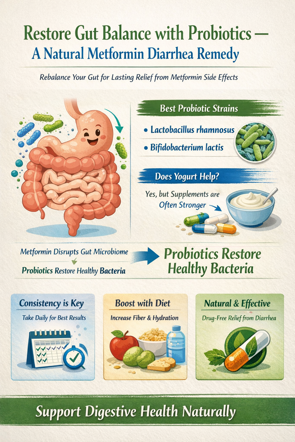 Restore gut health with probiotics